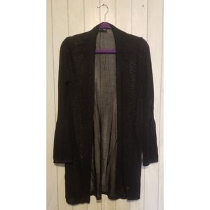 Black mesh Philomena Petti long-sleeve cardigan